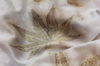 Castor Leaf Silk Scarf Eco Printed