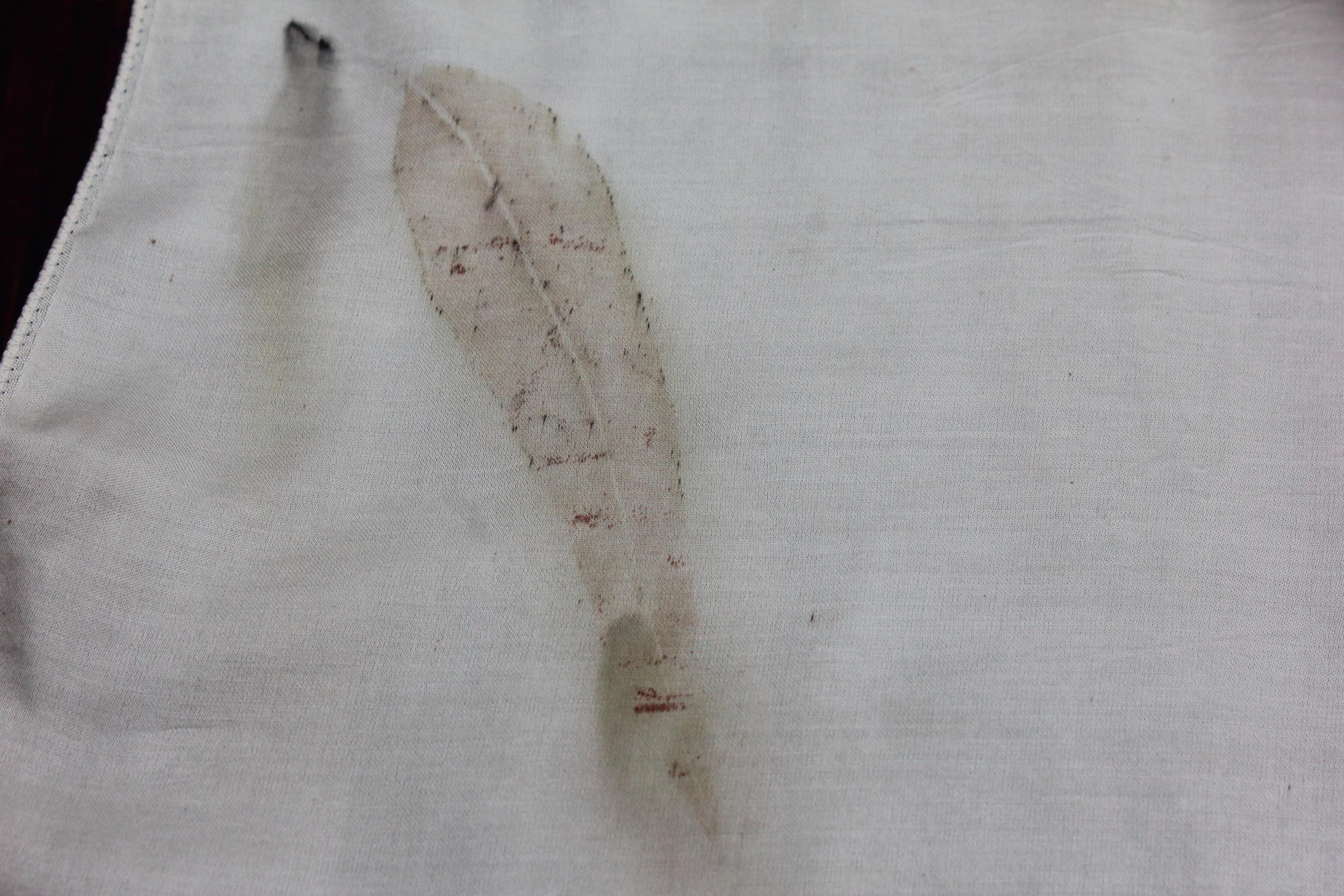 White Silk Eucalyptus Leaf Scarf Eco Printed