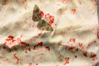 Golden Silk Scarf: Handmade with Teak Leaves