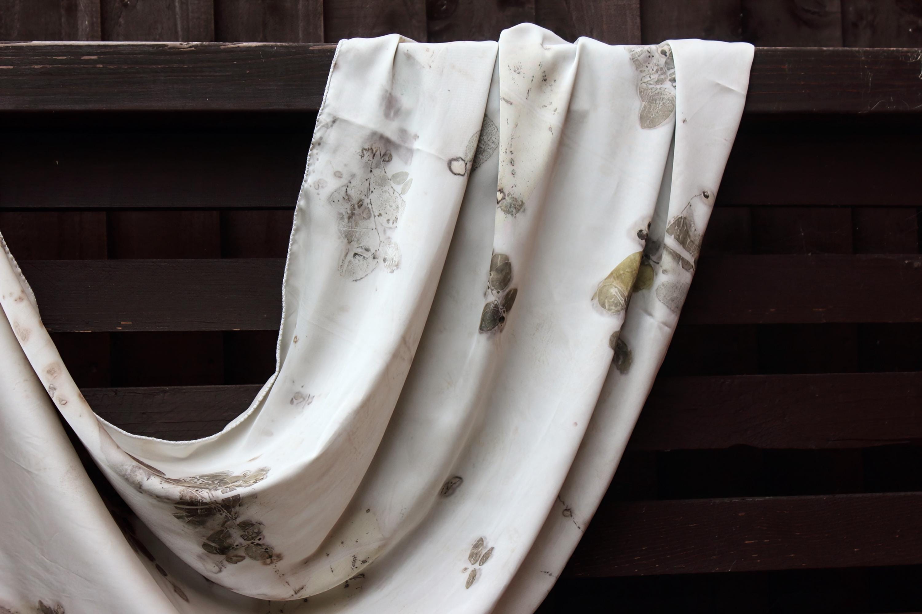 White Guava Eco Printed Silk Scarf