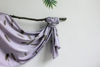 Handmade Purple Eco-Printed Silk Scarf