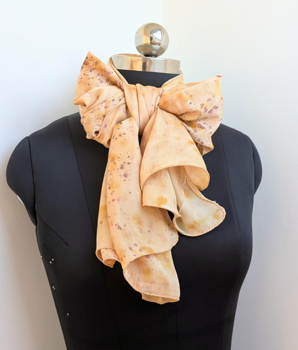 Multicolour Silk Scarf: Flower Print, Natural Dye