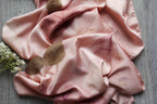 Pink Handmade Silk Scarf: Eco Printed with Real Leaves, Naturally Dyed