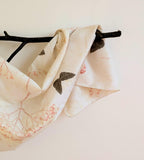 Golden Cotton Scarf: Eco-Friendly Botanical Print