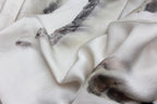 White Silk Eucalyptus Leaf Scarf Eco Printed