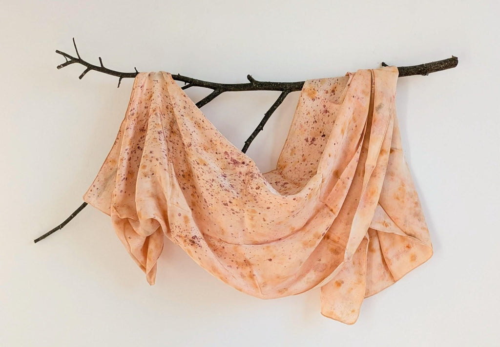 Multicolour Silk Scarf: Flower Print, Natural Dye