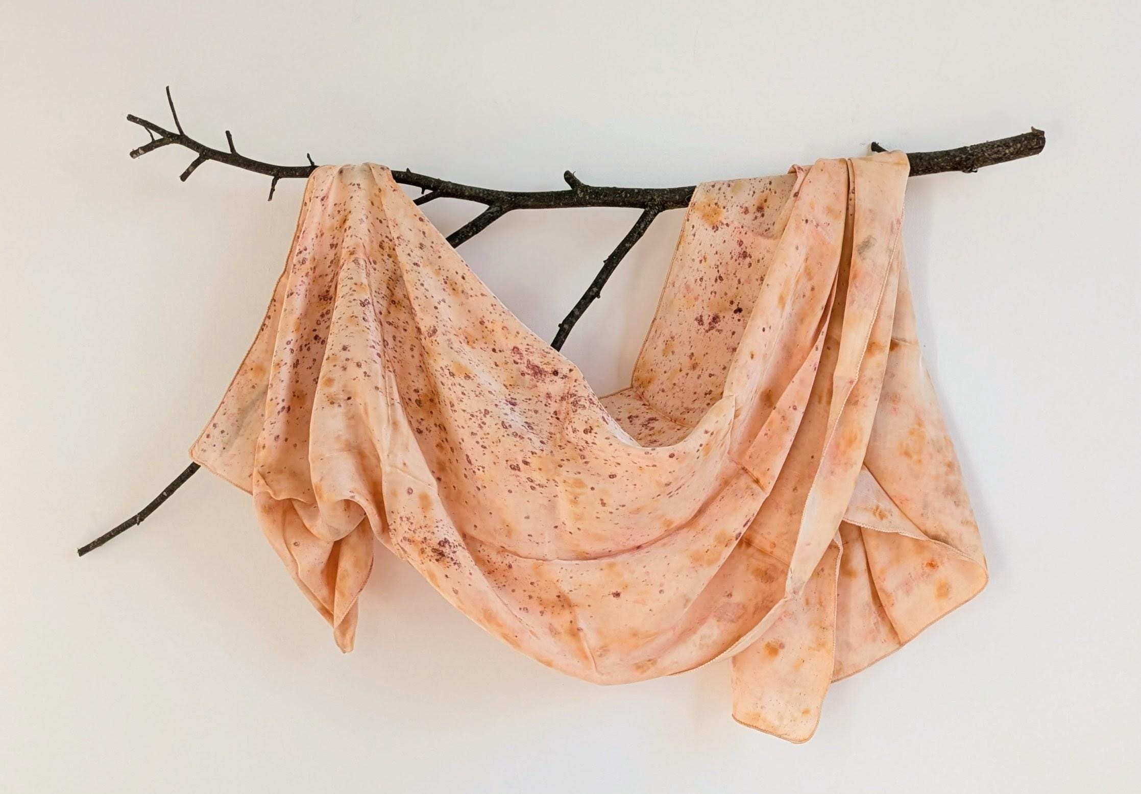 Multicolour Silk Scarf: Flower Print, Natural Dye