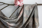 Handmade Black Eco-Printed Silk Scarf