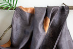 Black And Orange Mulberry Silk Scarf