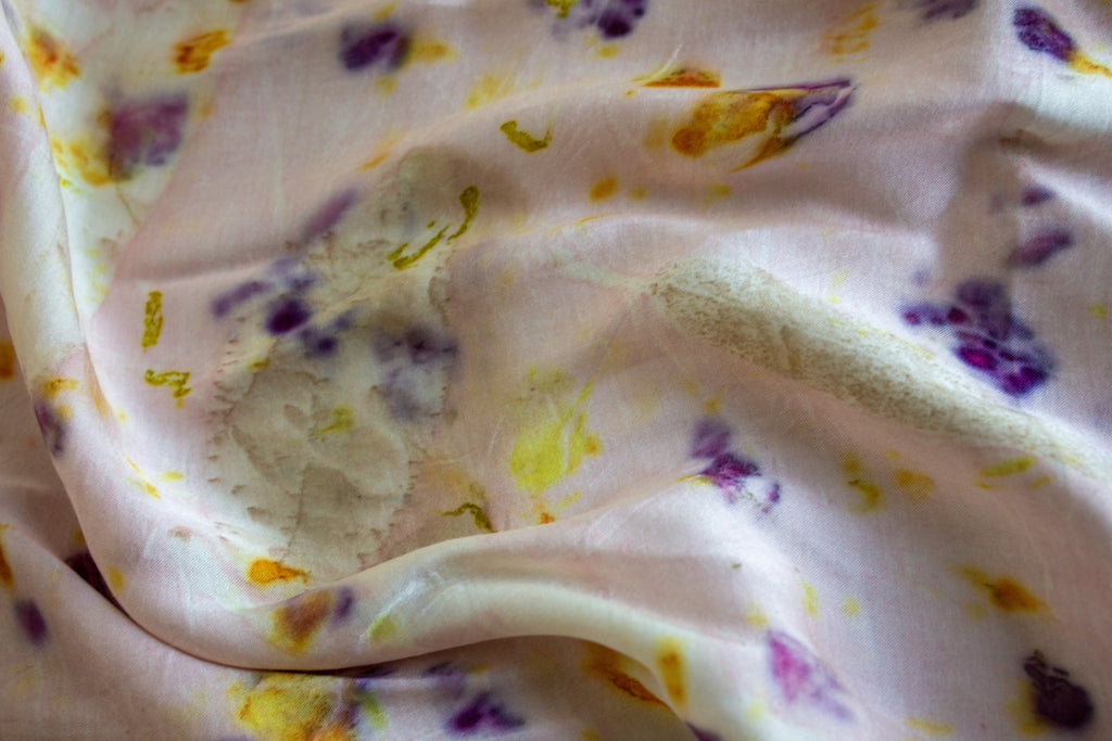 Pink Rose And Marigold Bundle Dyed Silk Scarf