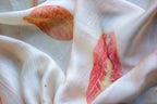 Peach Eucalyptus Silk Scarf Eco-Printed