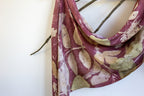 Purple Cotton Scarf Botanical Print