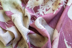 Purple Cotton Scarf Botanical Print