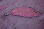 Purple And Pink Cotton Scarf Ecoprinted With Real Leaves