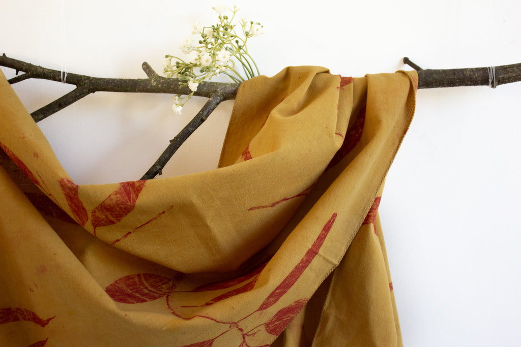 Yellow Eucalyptus Cotton Scarf