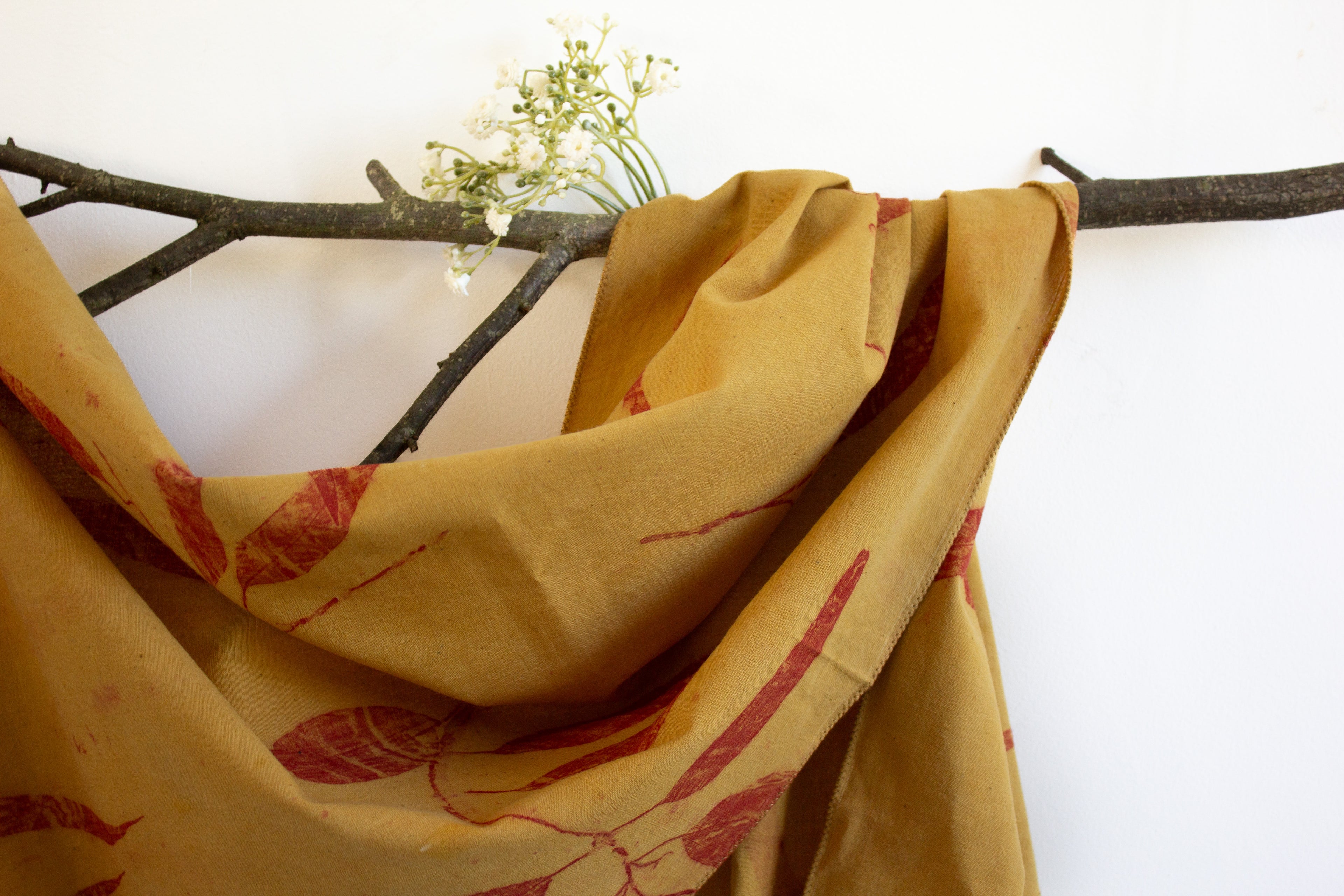 Yellow Eucalyptus Cotton Scarf