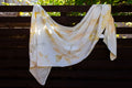 Rose Fabric Scarf Eco Printed: Mixed Leaf Design
