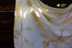 Rose Fabric Scarf Eco Printed: Mixed Leaf Design
