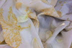 Rose Fabric Scarf Eco Printed: Mixed Leaf Design