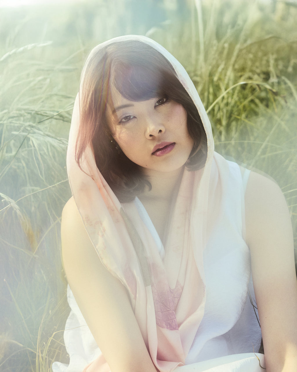 Pink Handmade Silk Scarf: Eco Printed with Real Leaves, Naturally Dyed