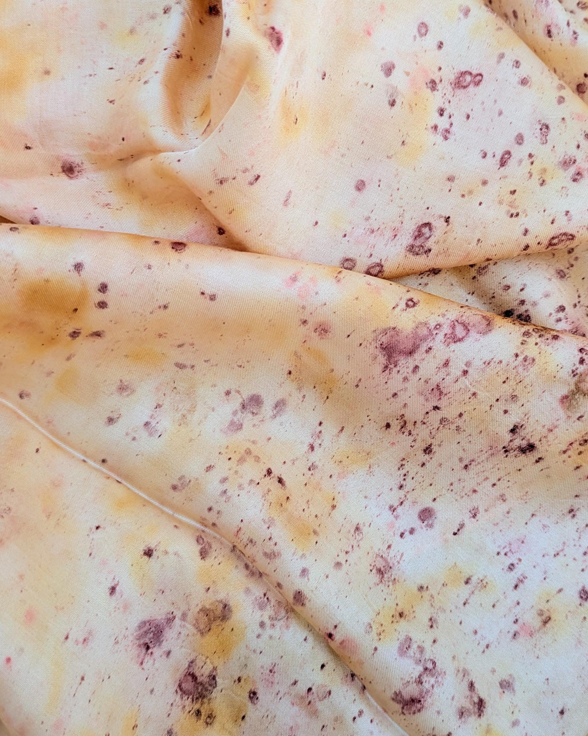 Multicolour Silk Scarf: Flower Print, Natural Dye