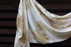 Castor Leaf Silk Scarf Eco Printed