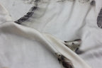 White Silk Eucalyptus Leaf Scarf Eco Printed