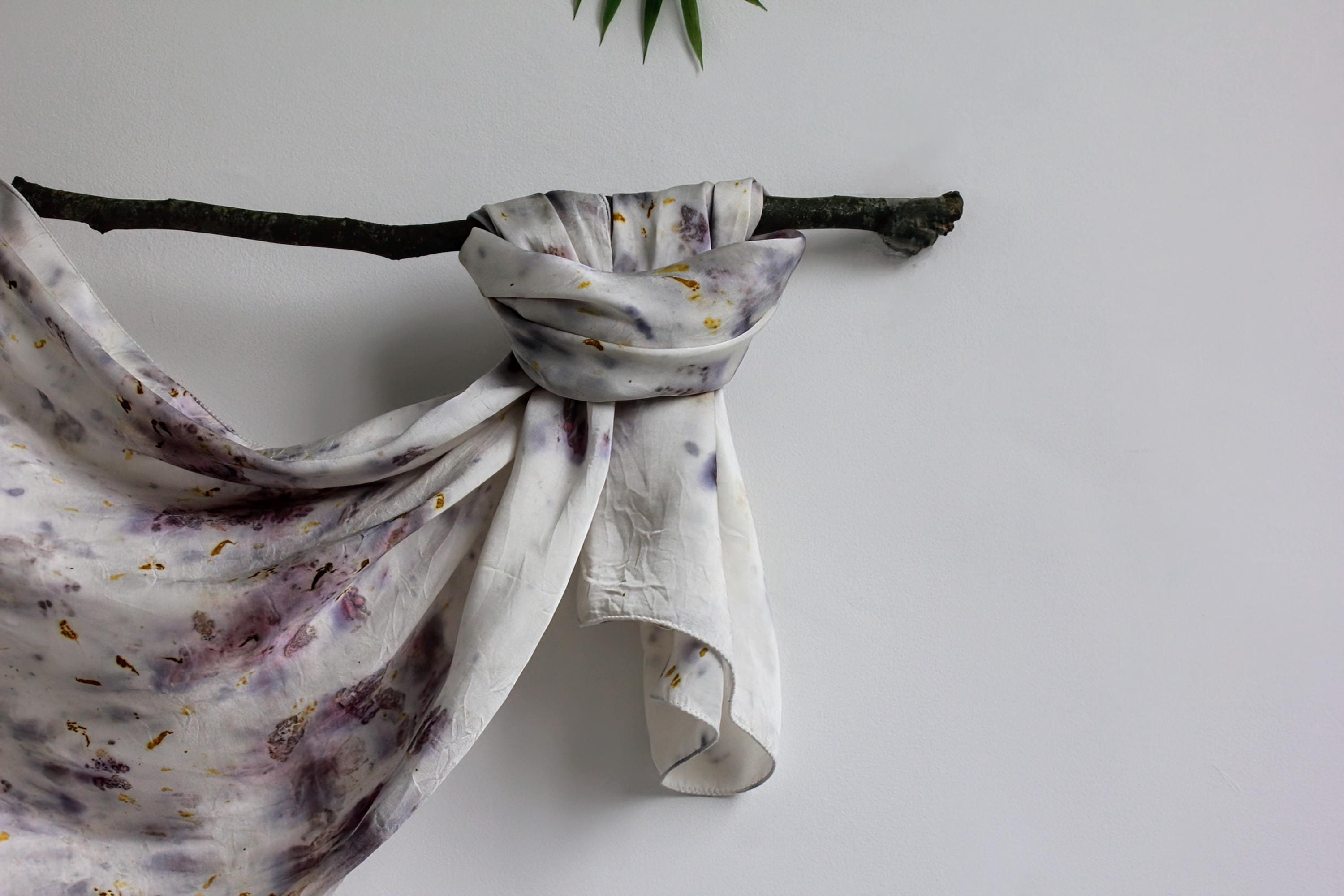 Marigold and Hibiscus Bundle Dyed Silk Scarf