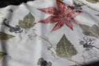 White Cotton Scarf: Eco-Friendly Botanical Print