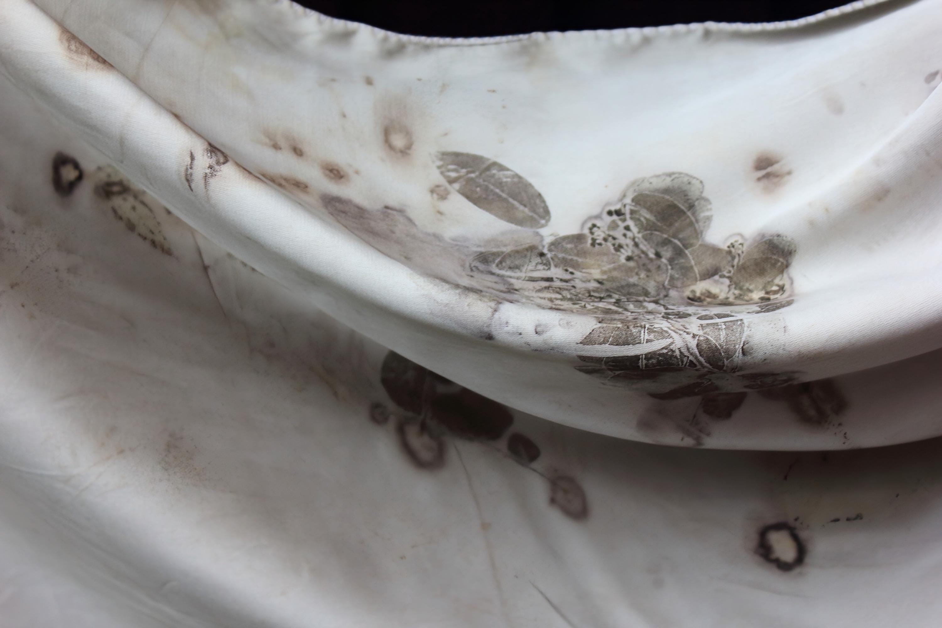 White Guava Eco Printed Silk Scarf