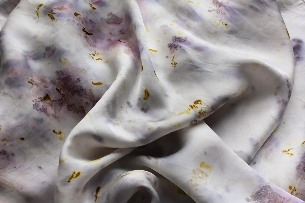 Marigold and Hibiscus Bundle Dyed Silk Scarf