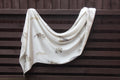 White Silk Eucalyptus Leaf Scarf Eco Printed